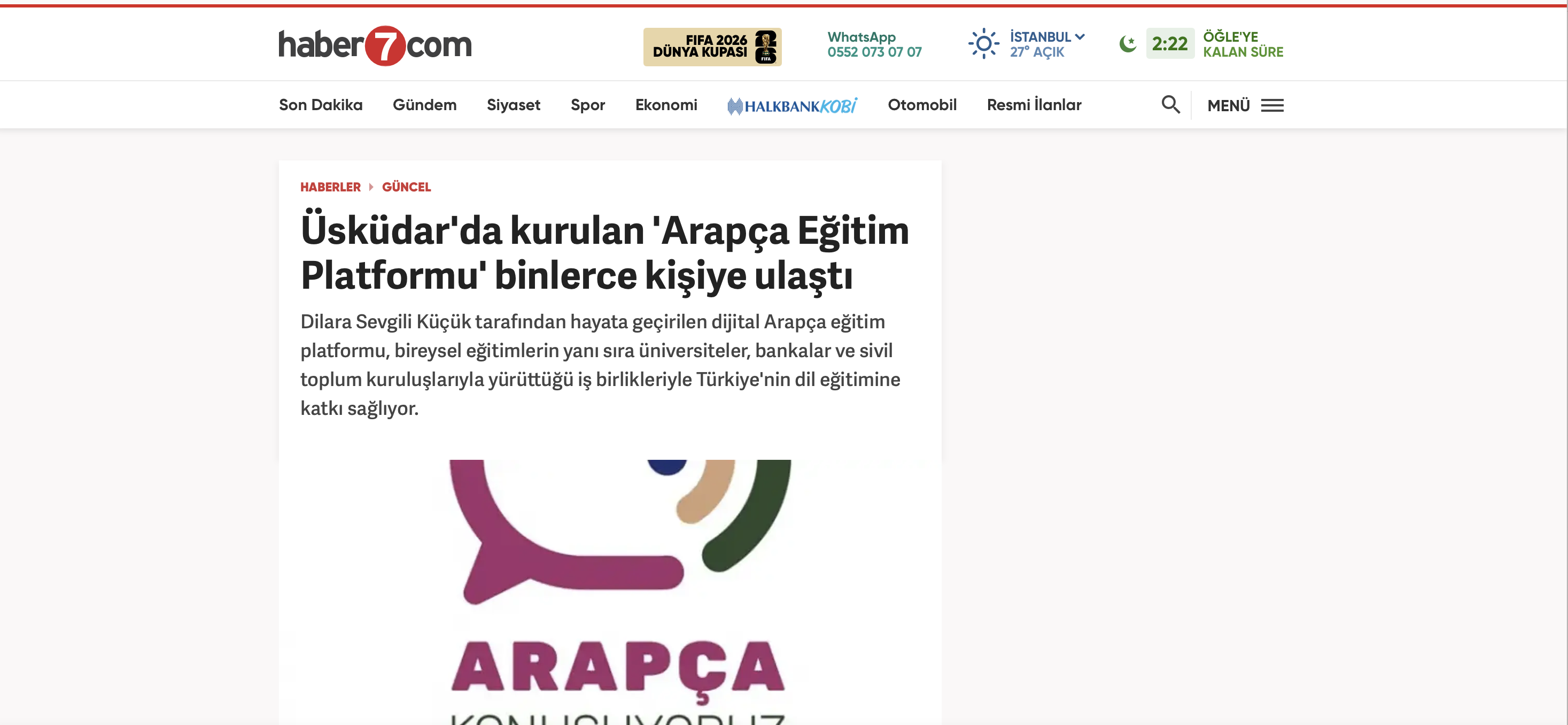 Basında Biz: Haber 7'nin Objektifinden Hikayemiz